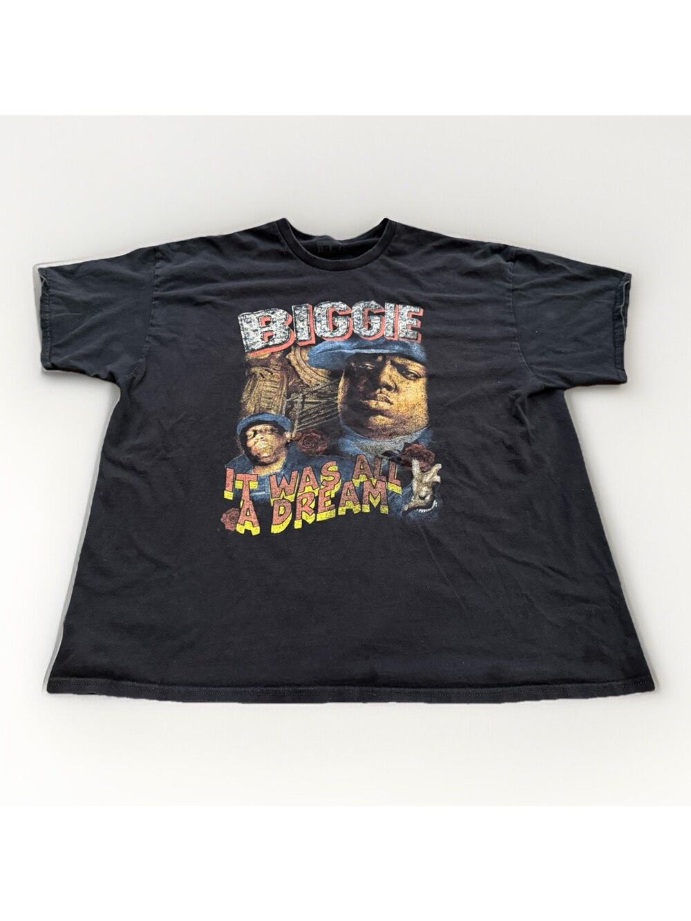 The Notorious B.I.G. Biggie Mens Black "It Was All A Dream " T-Shirt Size 2X XXL
